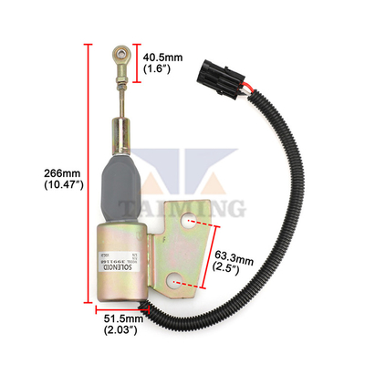 TEM 3991168 24V 3991167 12V Fuel Cut Stop Solenoid For Excavator 4BT YC101661 R130 R130-5