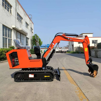 Orange Color 1 Ton Mini Excavator With Rubber Track