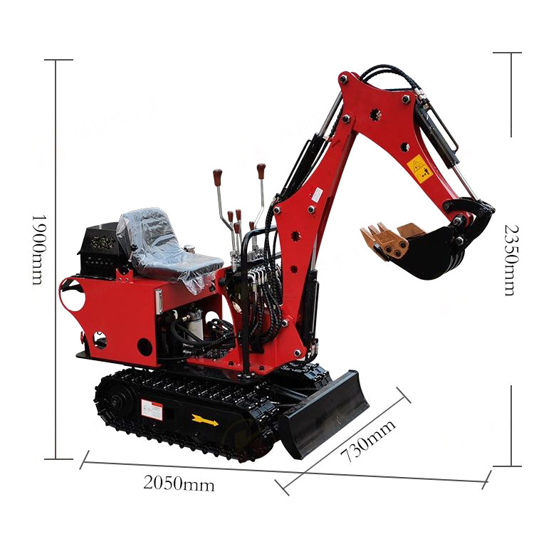 Orange OEM Diesel Engine Mini Excavator Machine Small Excavators Digger For Farm Winery Agricultural Garden