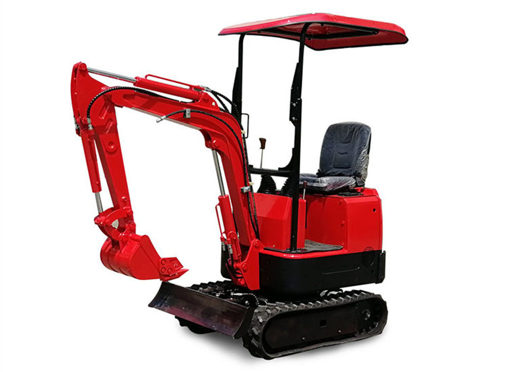 Red Color Mini Excavator Machine For Foundation Construction